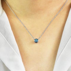 14k Gold 5 mm Solitaire Gemstone Necklace Birthstone Necklace Gemstone Options