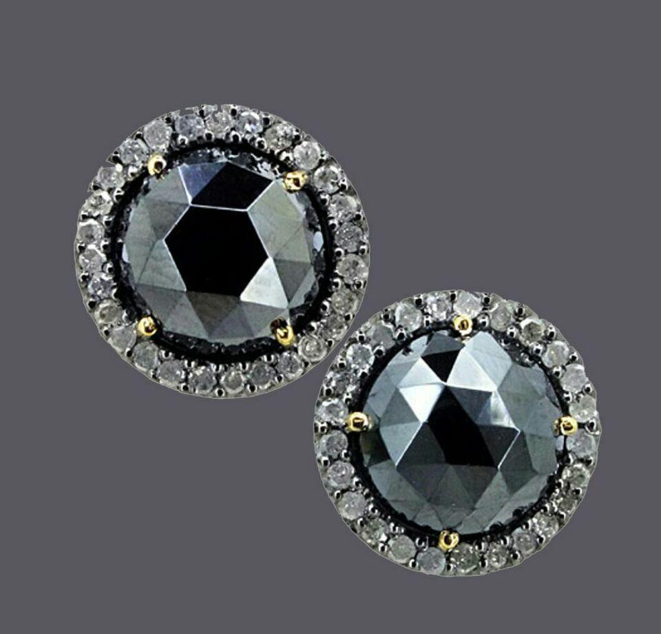 14k Gold Spinel Stud Earring 925 Silver Pave Diamond Stud Earring Gift. In New Condition For Sale In Chicago, IL
