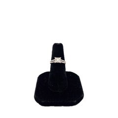 14k Gold Square Diamond Cluster Ring with Pave Diamond Sides