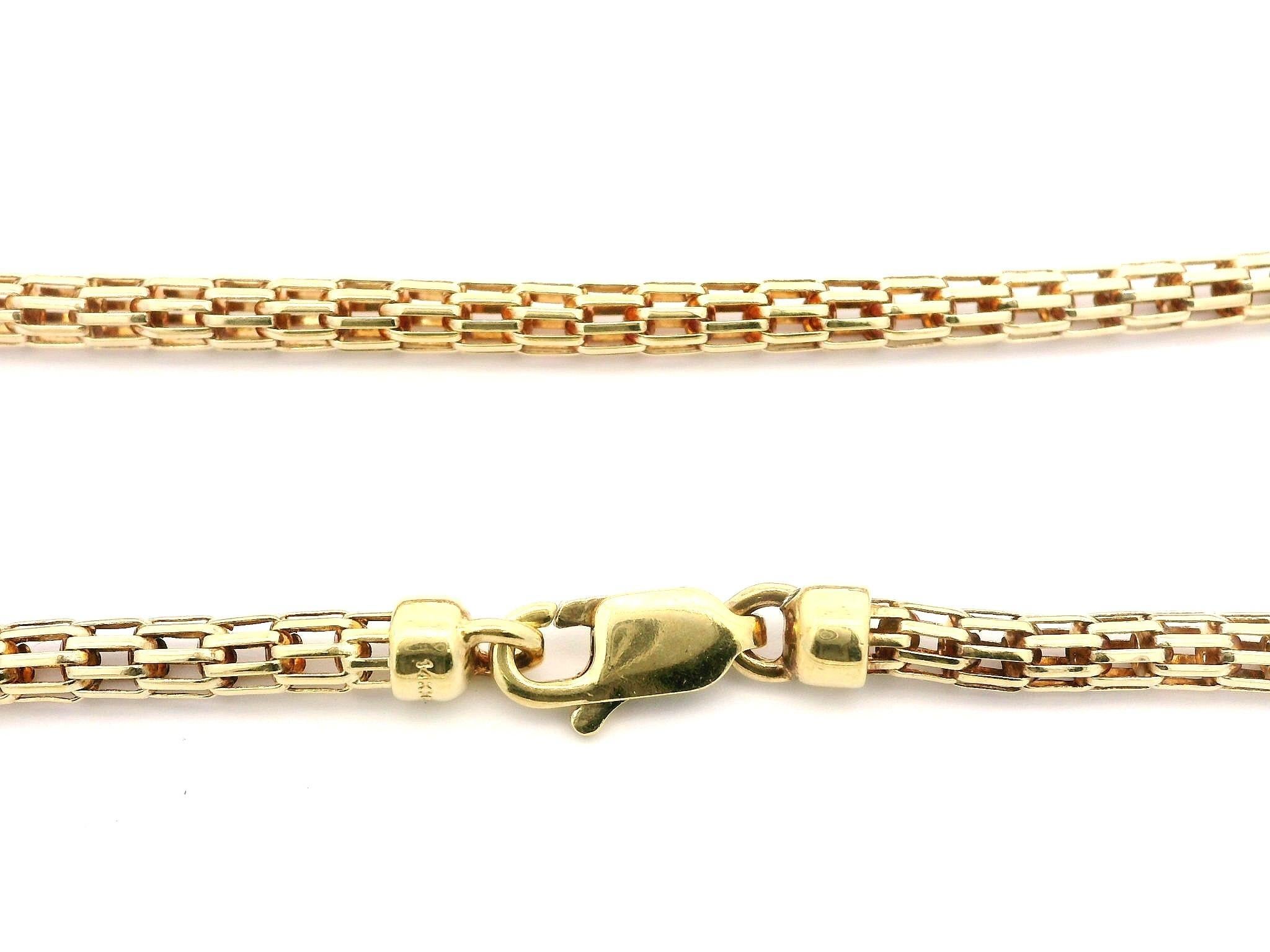 14k Gold Schweizer Blautopas Diamant Floating Ribbon Slide Anhänger Halskette Kette (Tropfenschliff) im Angebot
