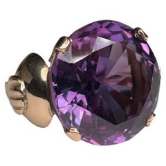 14K Gold Lab Created Alexandrite Cocktail Ring