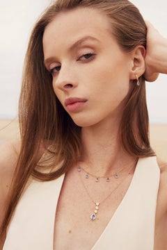 14k Gold Tanzanite Pears Necklace