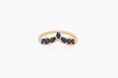 Tiara Ring with Sapphires in 14k gold