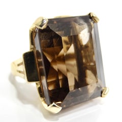 14K Gold Topaz Crown Cocktail Ring