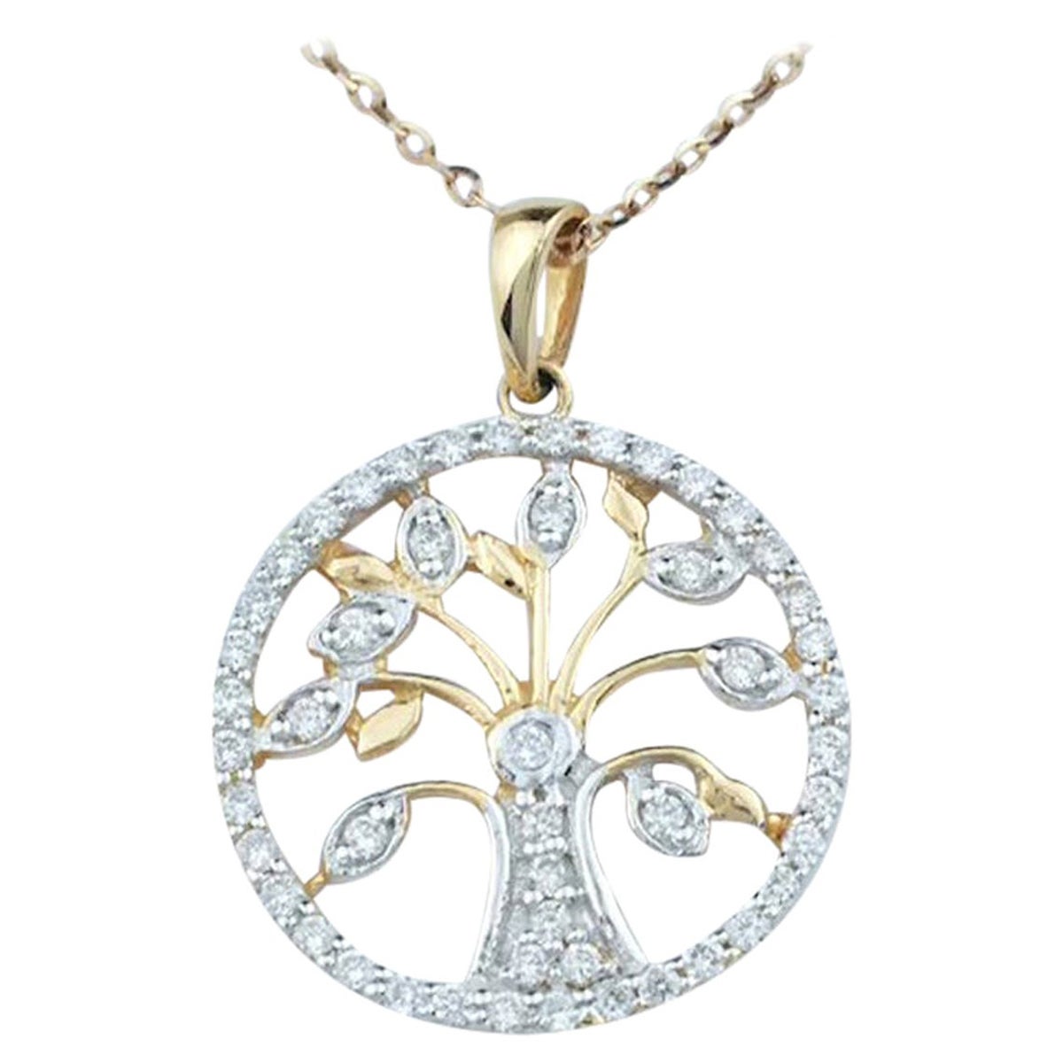 Le collier Arbre de vie, serti de diamants naturels, est en or massif 14 carats.
Disponible en trois couleurs d'or :  Or rose / Or blanc / Or jaune.

Diamant naturel véritable de taille ronde : chaque diamant est sélectionné à la main par mes soins