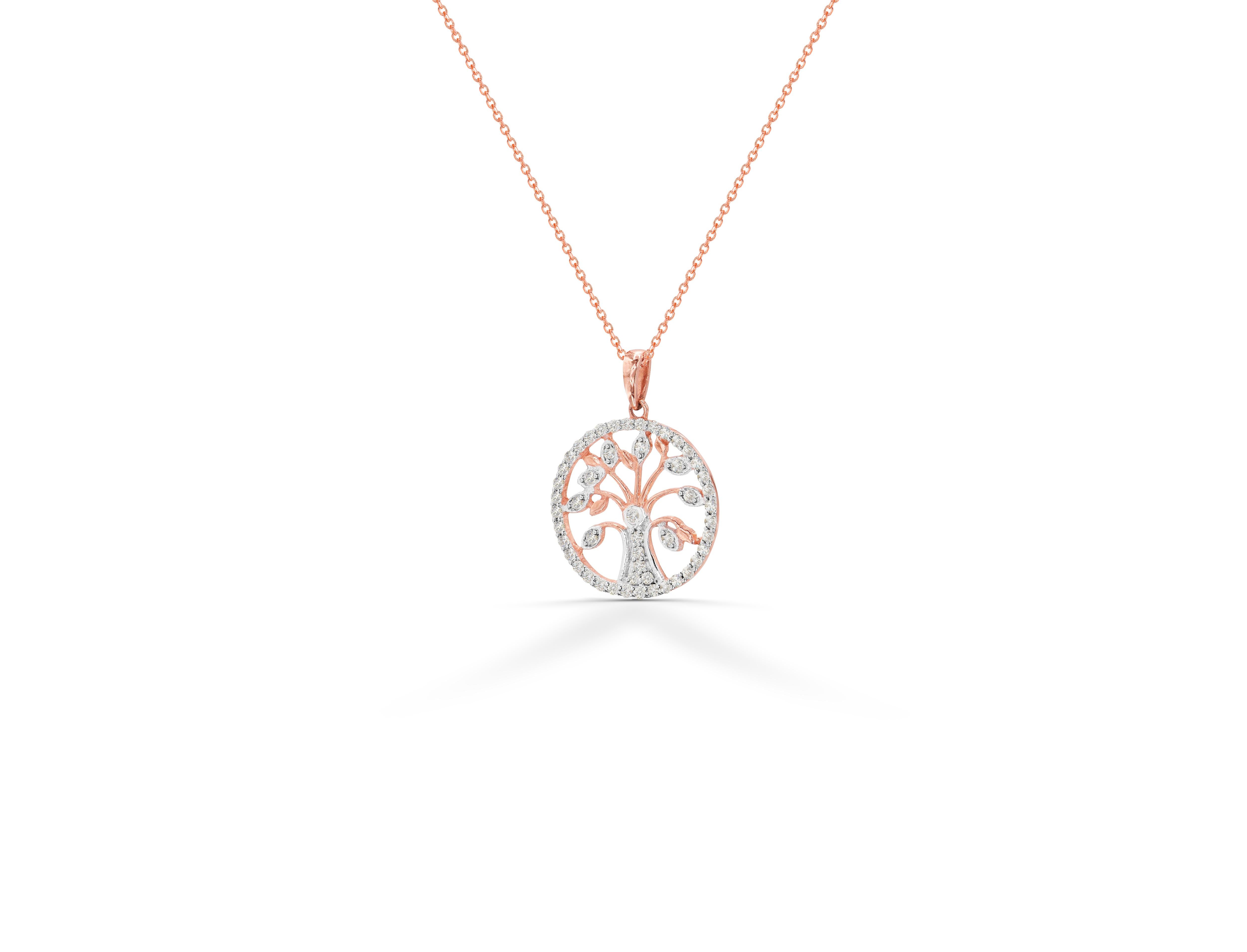 solid gold tree of life pendant