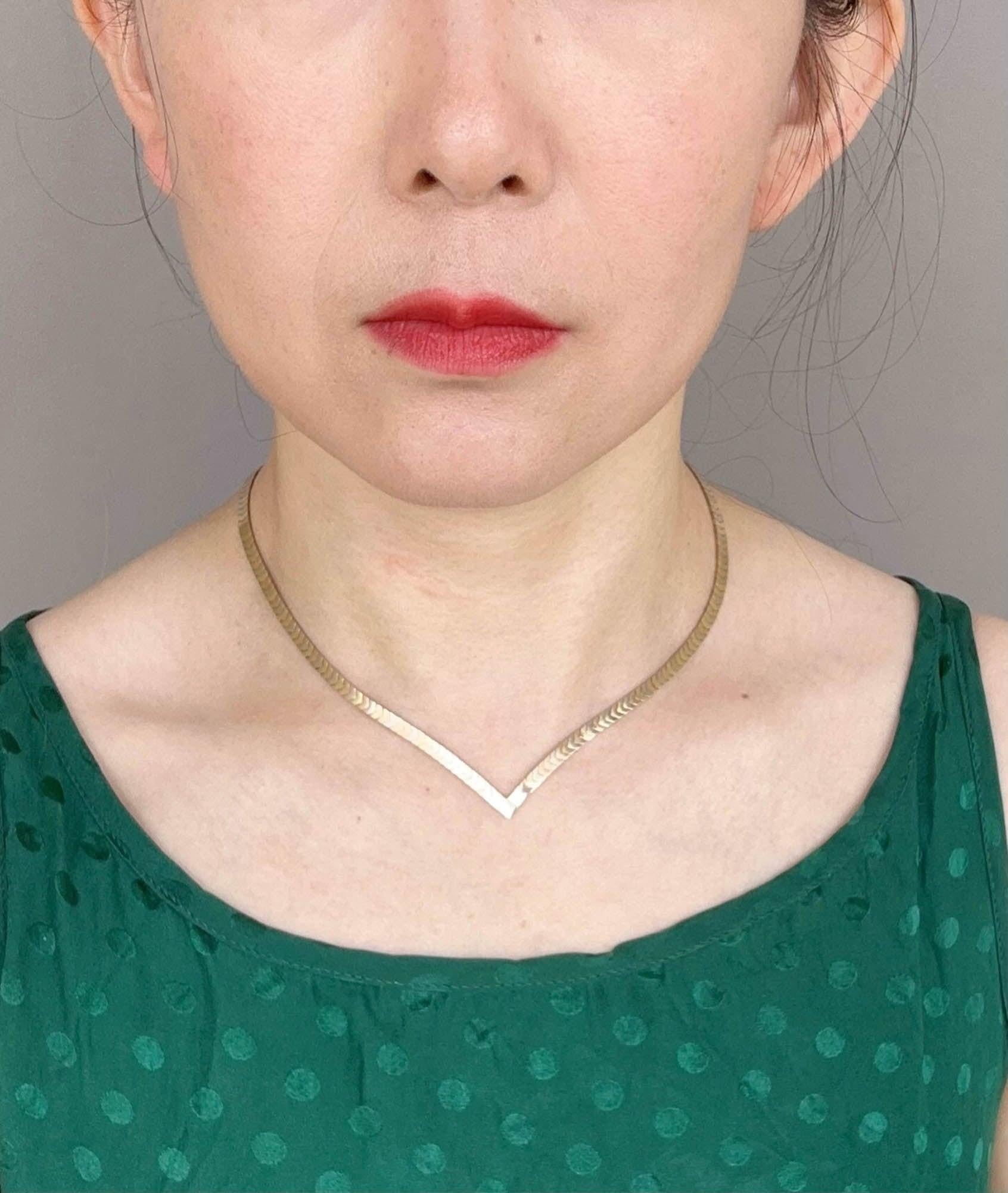 14K Gold Tri Color Chevron Necklace 21g Italy Herringbone Collar Choker V1139 en vente 2