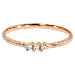 14 Karat Gold Trio Diamant-Ring Mini-Diamant-Ring