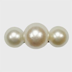 Anello con tripla perla coltivata in oro 14K