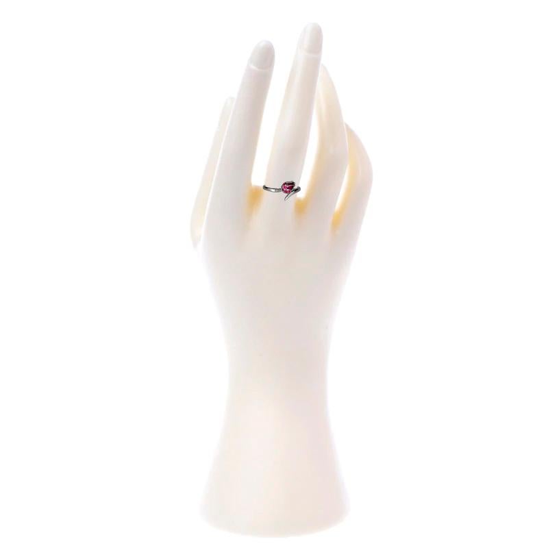 For Sale:  14 karat Gold Ring with Ruby. Gold tulip ring. July birthstone ruby ring 10