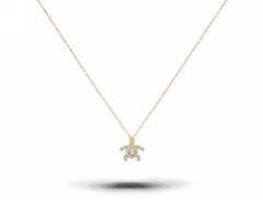 14k Gold Turtle Necklace Sea Life Turtle Pendant Sea Jewelry