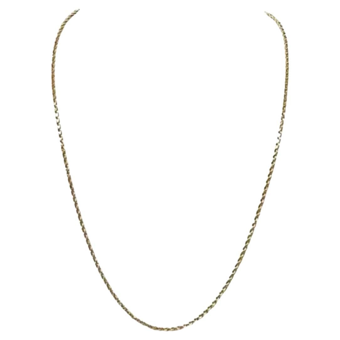 Collana a corda ritorta in oro 14k, 30 pollici
