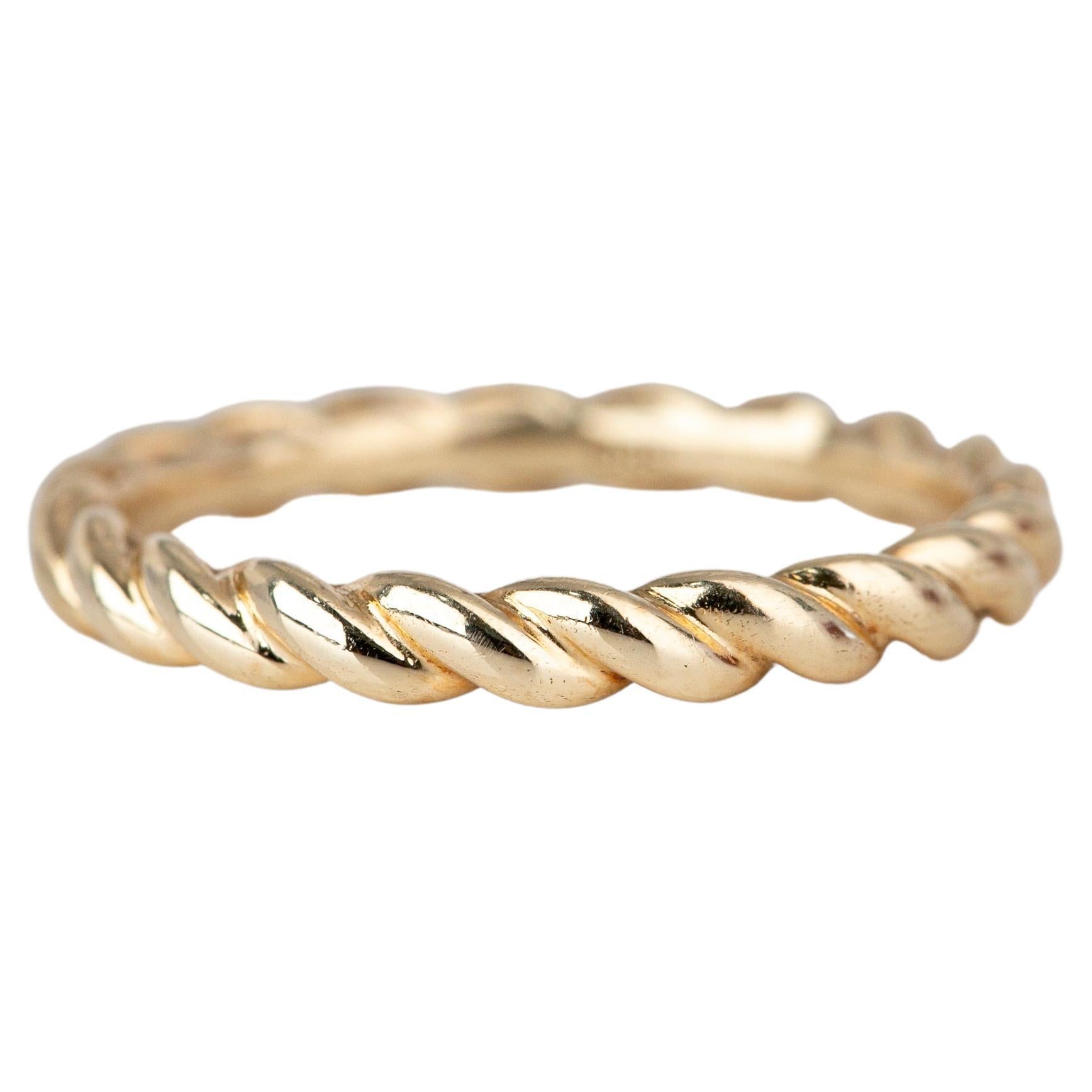 14K Gold Twisted Wedding Ring