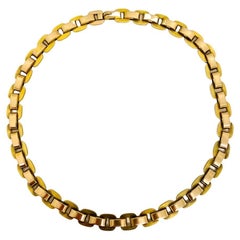 14k Gold zweifarbige Kette Halskette 1940er Jahre
