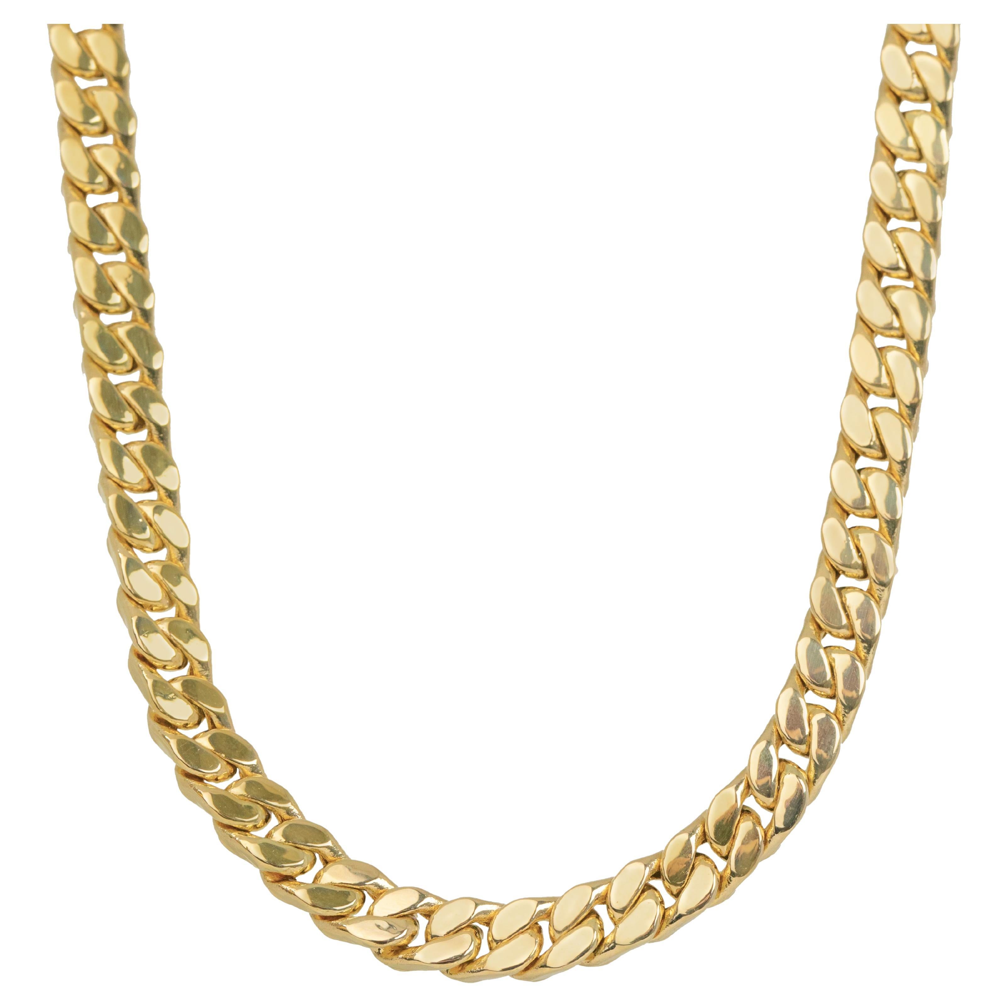 14k Gold Unisex Chain, 19.75 gr 46.05cm Gold Chain, Chunky Gold Cuban Link Chain