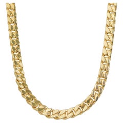14k Gold Unisex Chain, 19.75 gr 46.05cm Gold Chain, Chunky Gold Cuban Link Chain