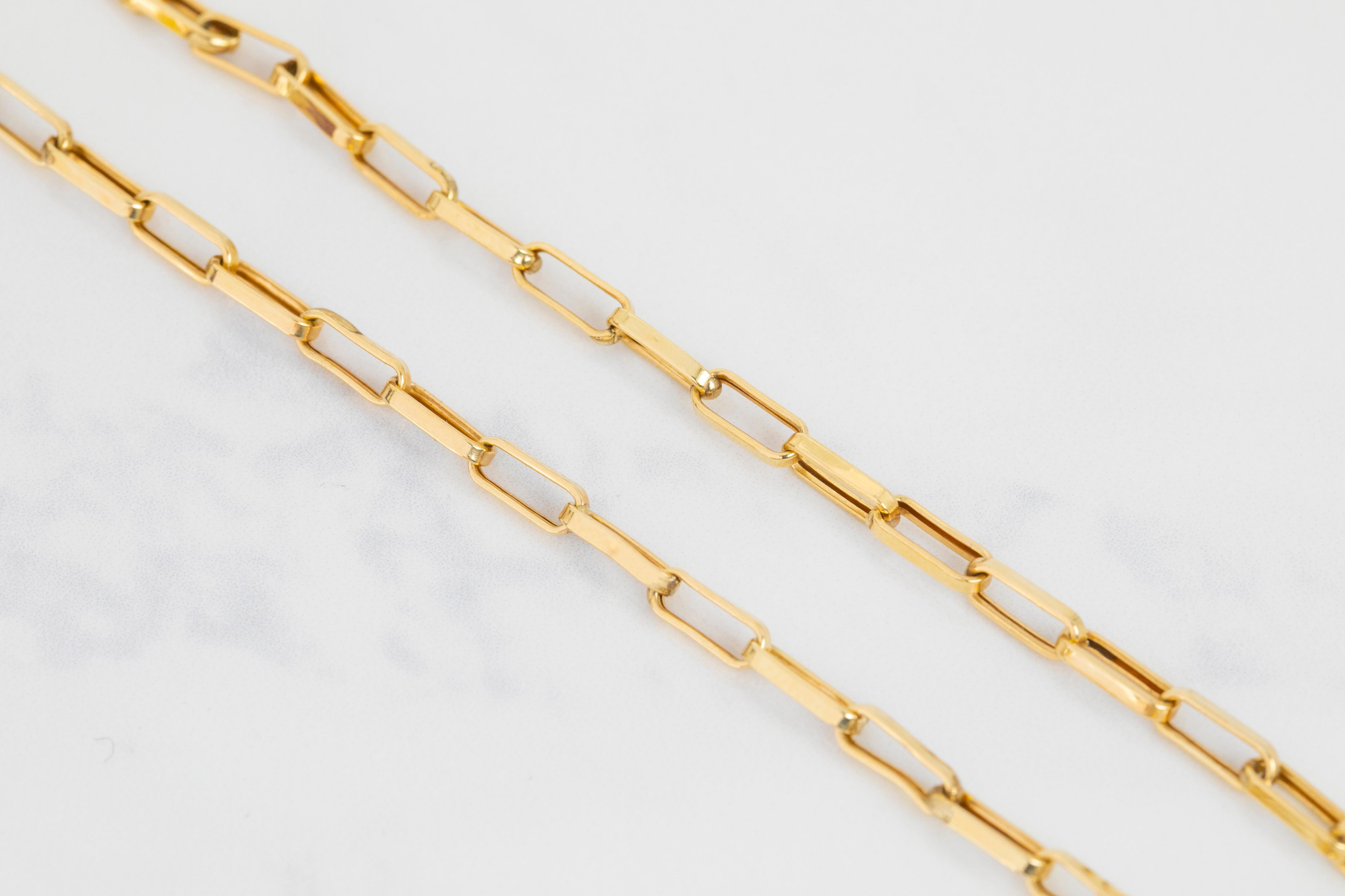 Moderno Catena unisex in oro 14k, 5,10 gr 54,00cm Collana in oro 14K, Catena in oro reale in vendita