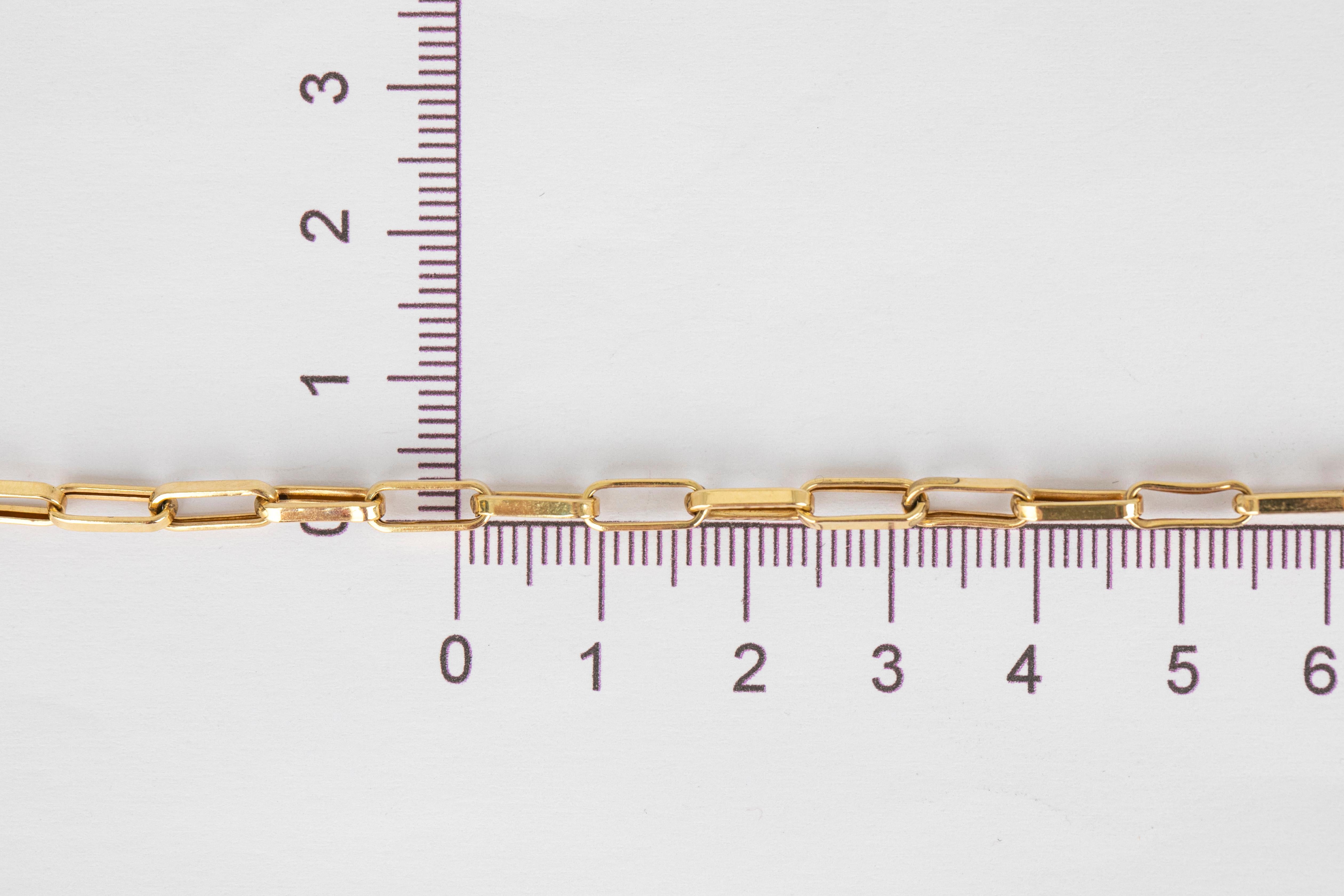 Catena unisex in oro 14k, 5,10 gr 54,00cm Collana in oro 14K, Catena in oro reale in vendita 4