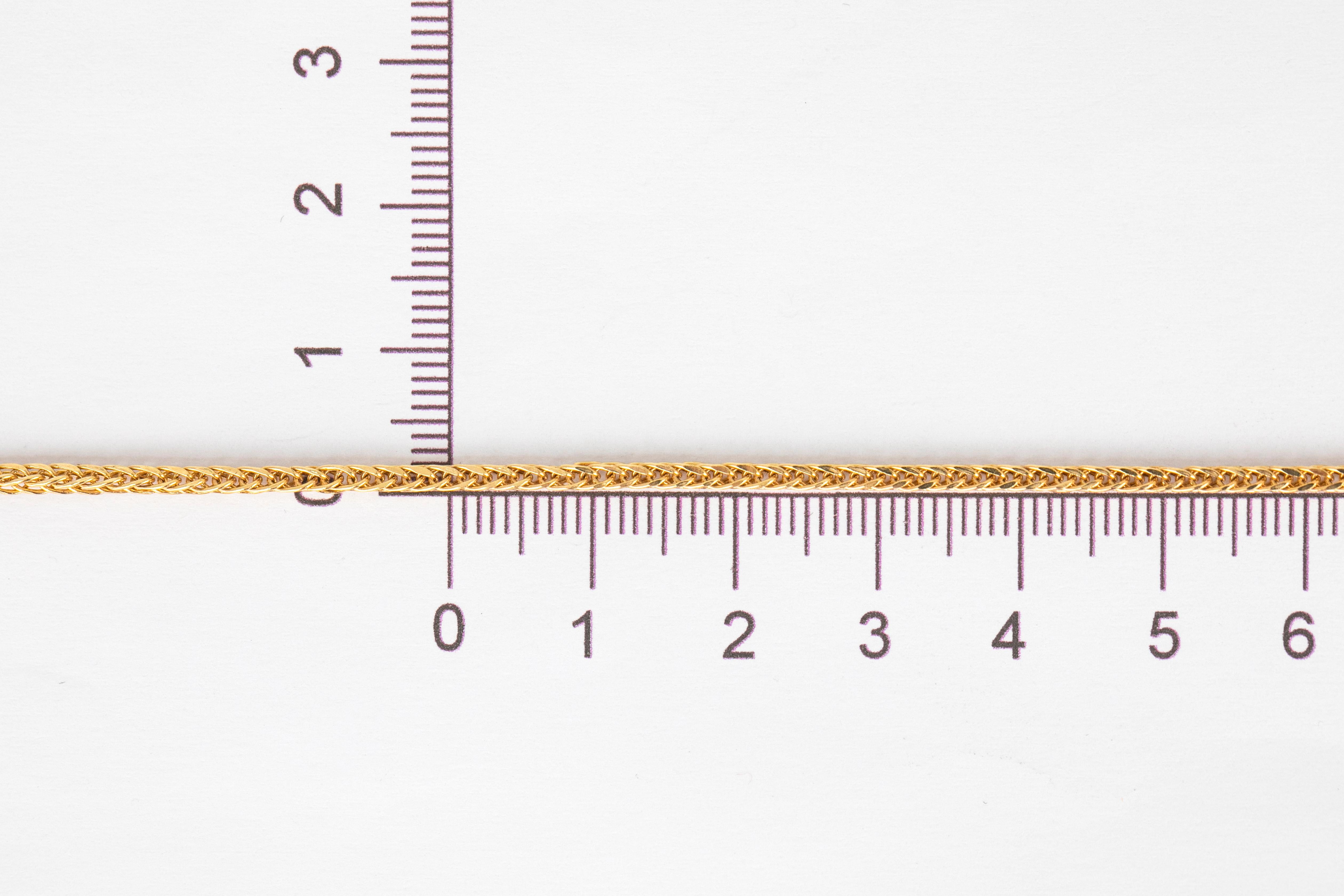 Catena unisex in oro 14k, 6,84 gr 54,00cm Collana in oro 14K, Catena in oro reale in vendita 4