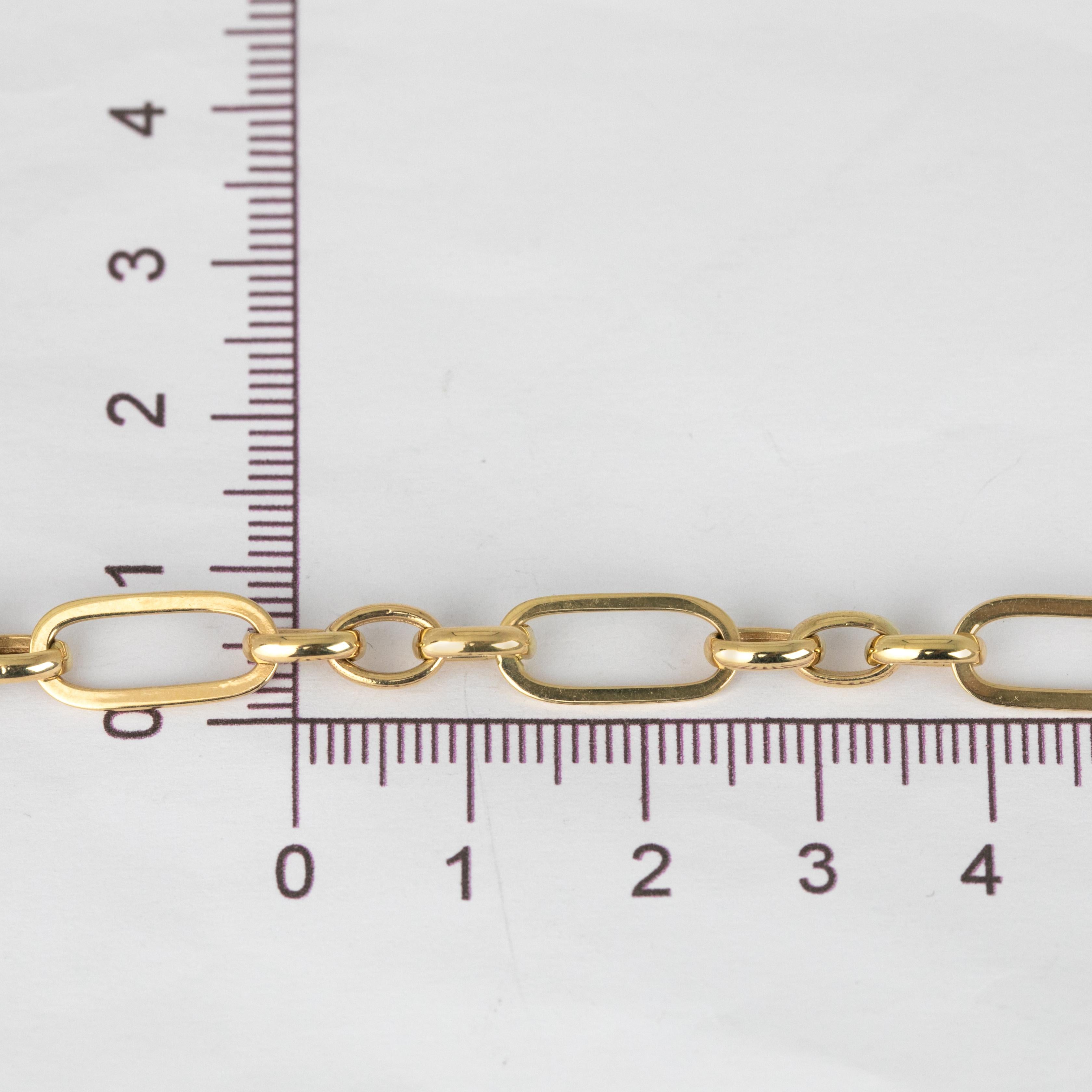 Catena unisex in oro 14k, catena d'oro da 9,06 gr 55 cm, collana a graffetta in vendita 3