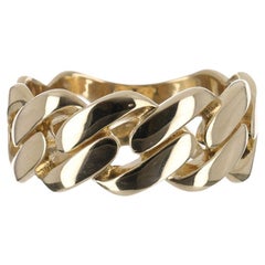 Used 14K Gold Unisex Solid Cuban Link Ring