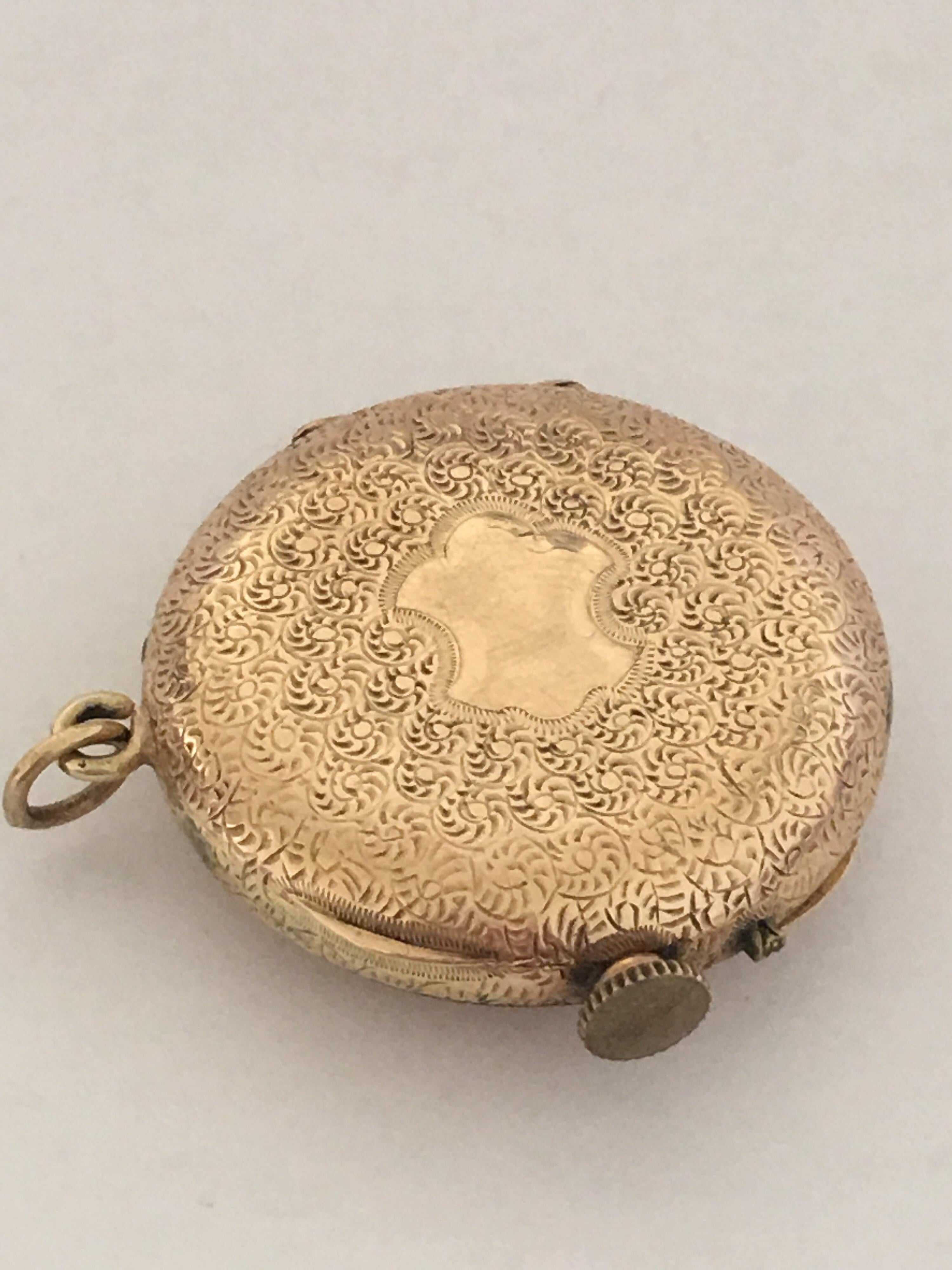 14 Karat Gold 33mm Vacheron Antique Pendant or Fob Watch In Good Condition For Sale In Carlisle, GB