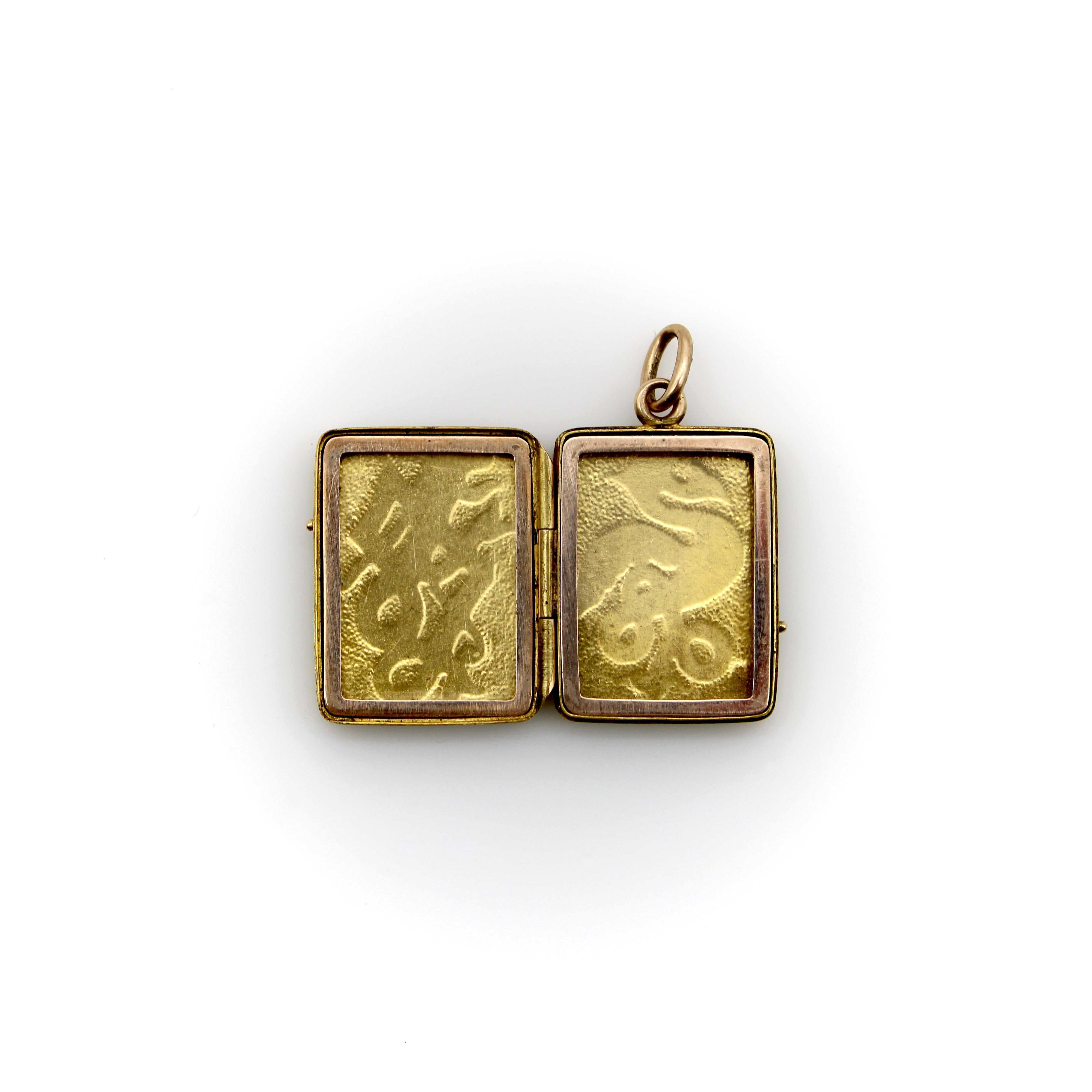 Medaglione vittoriano con animali celtici in oro 14K in vendita 4