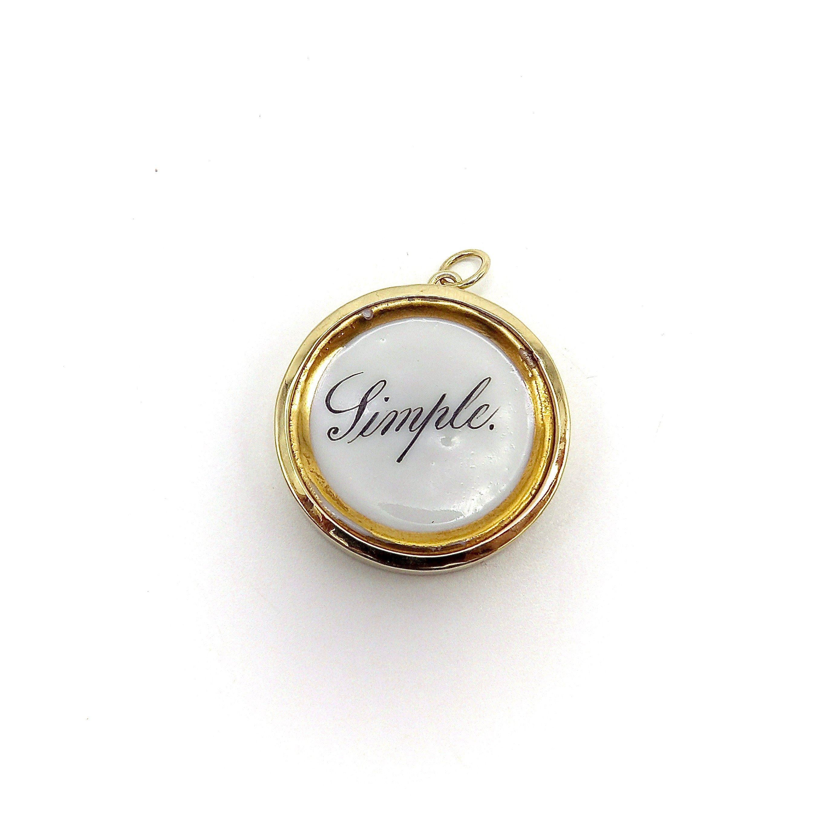 14k Gold viktorianische Ära King of Hearts Whist Marker Anhänger für Damen oder Herren
