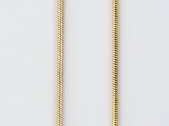 14K Gold Vintage 1.1mm Wide Snake Chain Necklace 19" Heavy 5g+ Stamped Italy