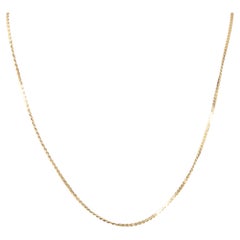 Collier vintage en or 14 carats avec chaîne serpentine de 1,7 mm de largeur, 50,8 cm, estampillé « Italy » V1197