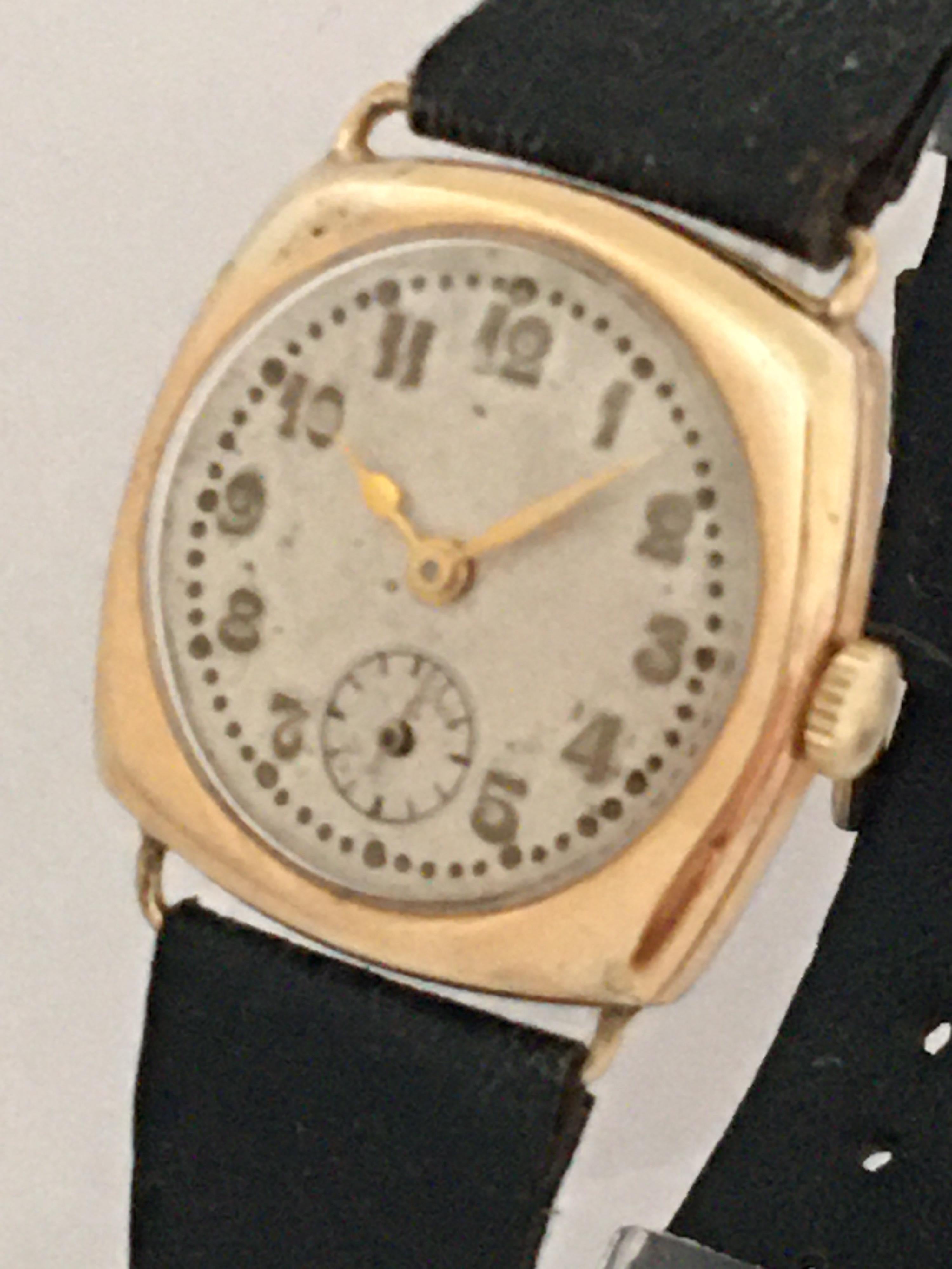 This is a beautiful example of a 1950’s cushion Watch signed HERA on the movement. 

This watch is in good working condition and it is ticking well. Visible signs of used and ageing with the dial is a bit tired few tiny dents, scratches and worn on