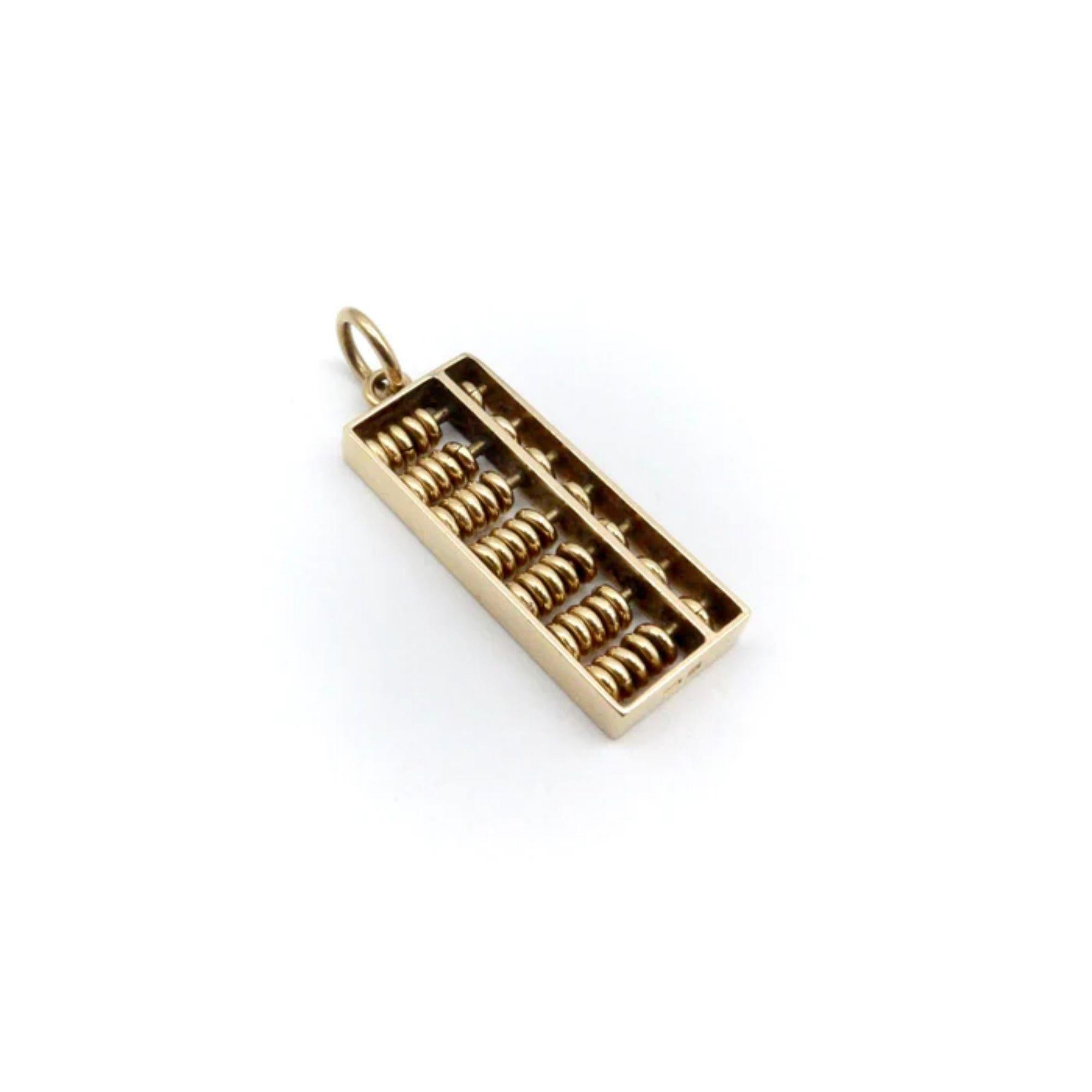 gold abacus charm