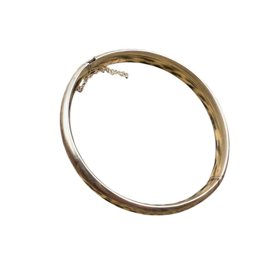 Rétro Bracciale vintage in oro 14K con catena di sicurezza, metà del XX secolo in vendita