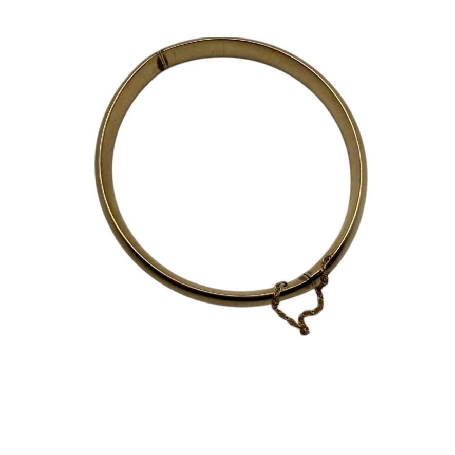 da uomo o donna Bracciale vintage in oro 14K con catena di sicurezza, metà del XX secolo in vendita