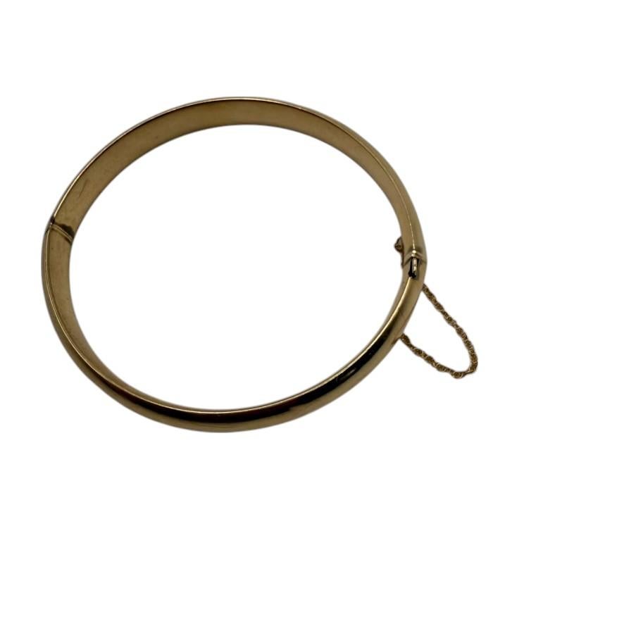 Bracciale vintage in oro 14K con catena di sicurezza, metà del XX secolo in vendita 1
