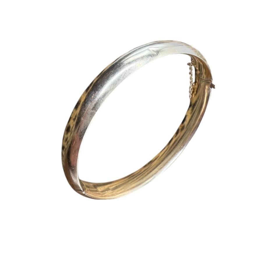 Bracciale vintage in oro 14K con catena di sicurezza, metà del XX secolo in vendita 2