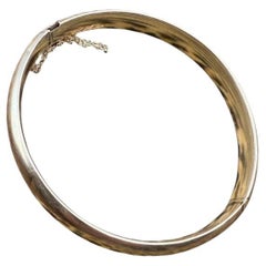 Bracciale vintage in oro 14K con catena di sicurezza, metà del XX secolo