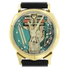 14K Gold Vintage Bulova Accutron 'Alpha' Wristwatch