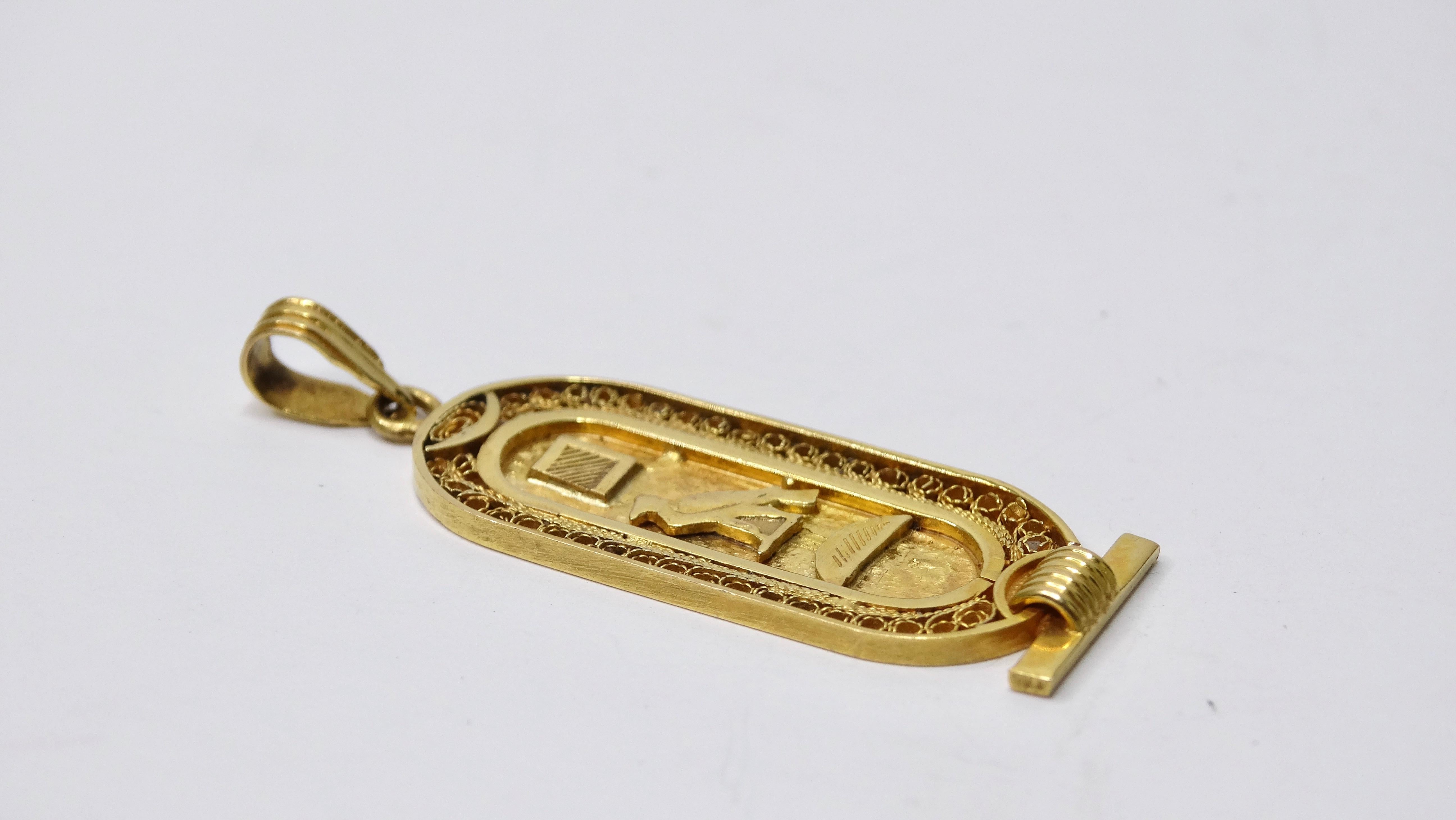 gold egyptian pendant