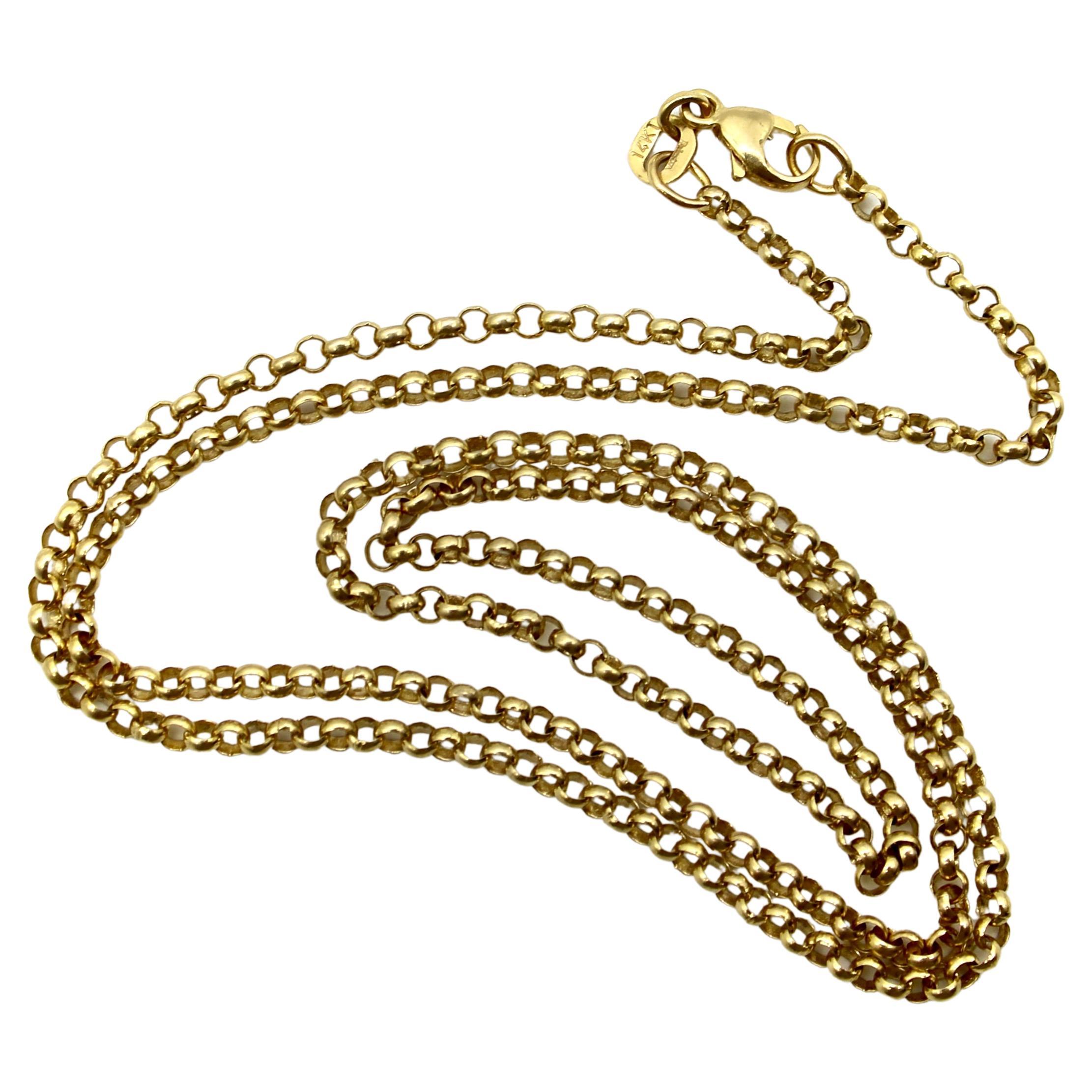 14k Gold Vintage Italian Belcher Link Chain For Sale at 1stDibs
