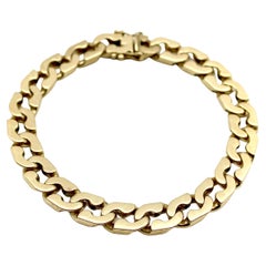 14K Gold Vintage Italian Curb Link Bracelet