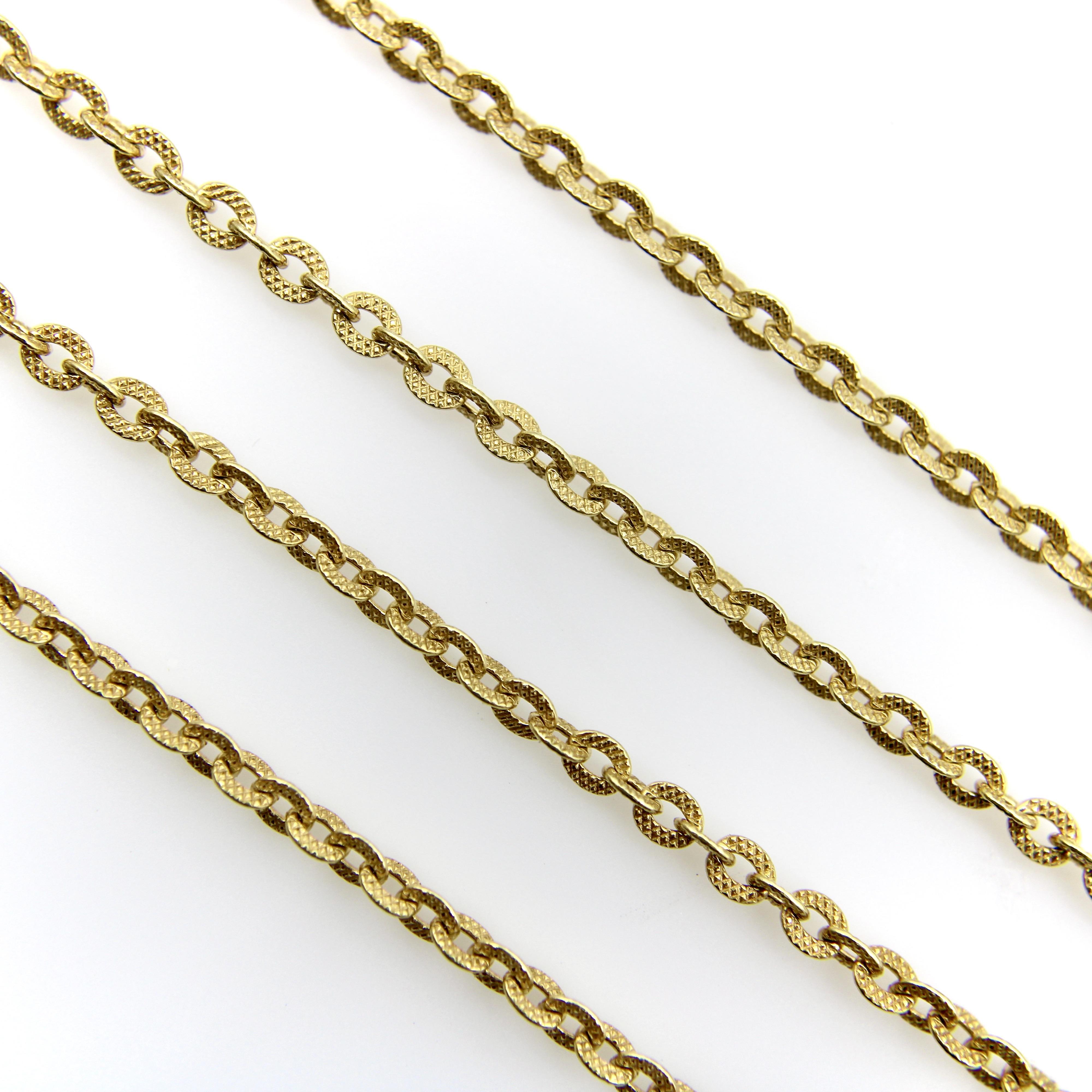 14k-gold-vintage-italian-textured-link-chain-at-1stdibs