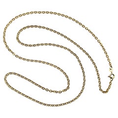 14K Gold Vintage Italian Textured Link Chain