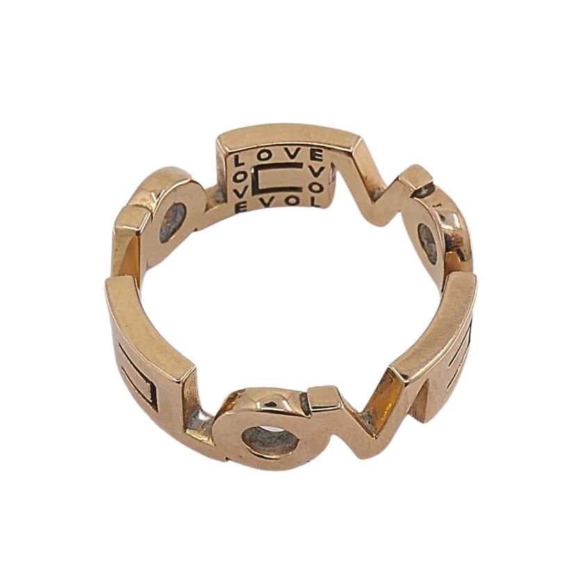 14k Gold Vintage LOVE Ring In Good Condition For Sale In Beverly Hills, CA