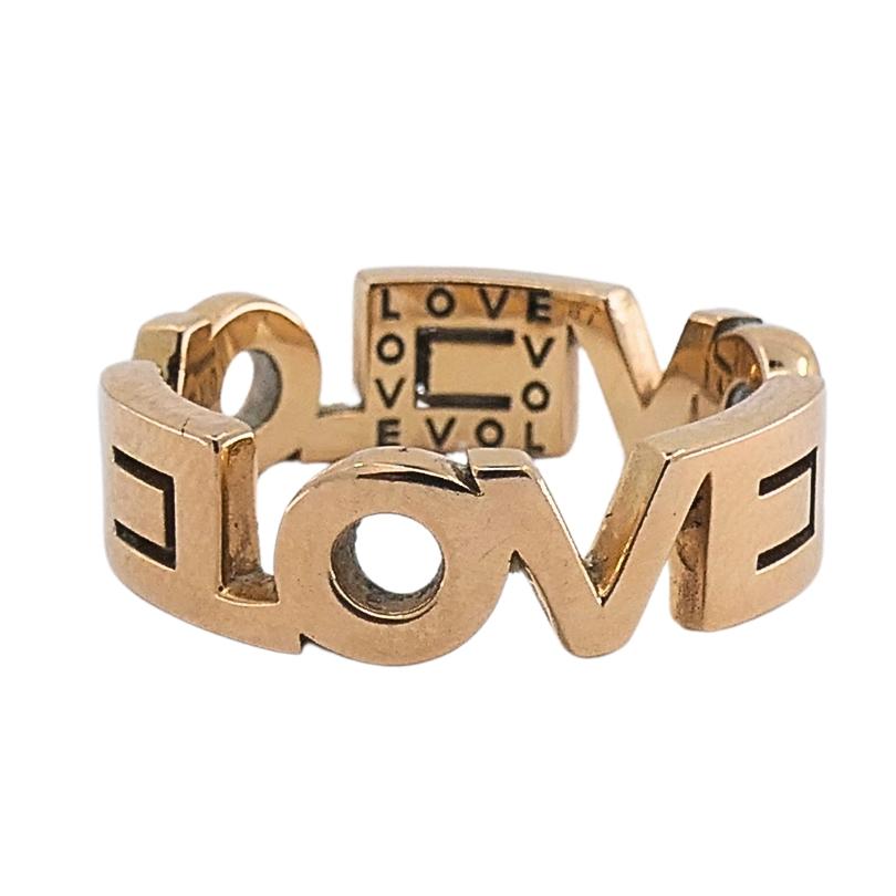 Women's or Men's 14k Gold Vintage LOVE Ring For Sale