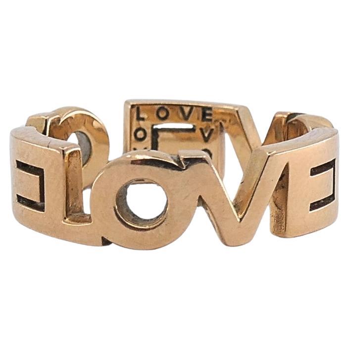 14k Gold Vintage LOVE Ring For Sale