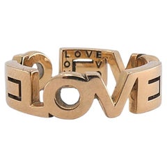 Anillo vintage LOVE de oro de 14k