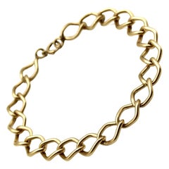 Bracciale A Link Aperto Vintage in oro 14K