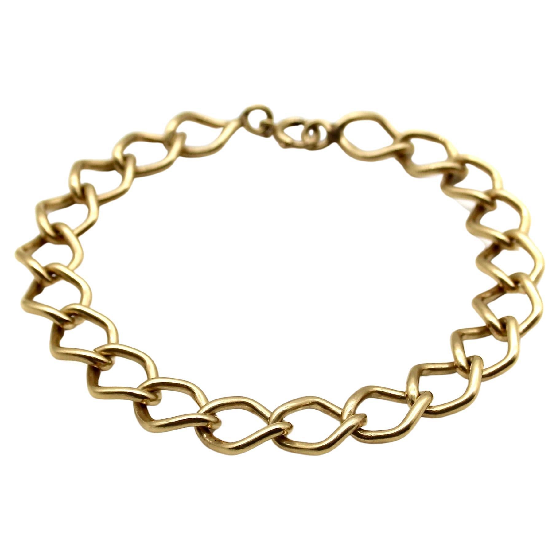 14K Gold Vintage Open Link Bracelet