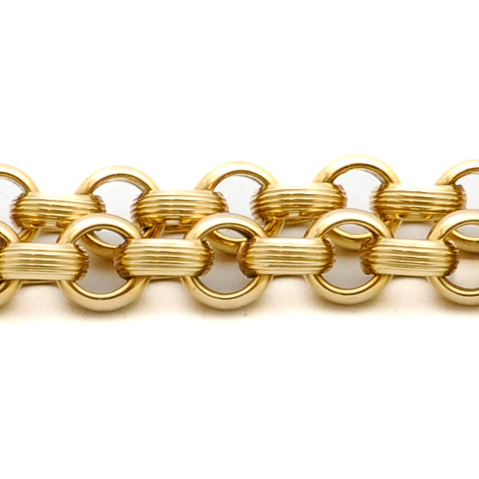 14K Gold Vintage Rolo Link Belcher Chain Necklace 1
